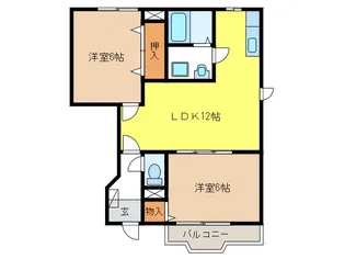 メゾンドフルール A【1階】の間取り