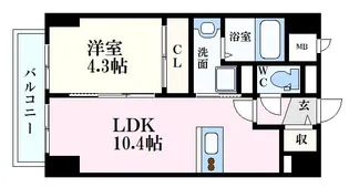 エミナール祇園【3階】の間取り