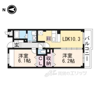 ディアコート【1階】の間取り