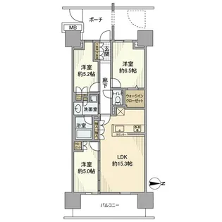 グランドメゾン品川シーサイドの杜【11階】の間取り