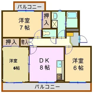 ビラトスカーナS【1階】の間取り
