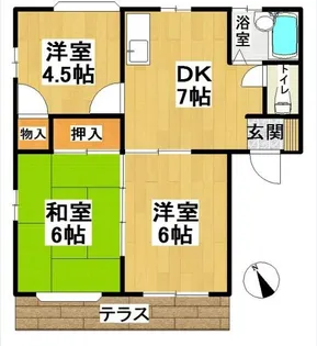 ガーデンヒルA棟【1階】の間取り