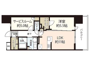 ザ・ライオンズ横川【9階】の間取り