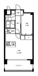 トライエスタ梅北【4階】の間取り