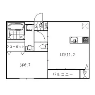 シャン・ド・フルール【2階】の間取り
