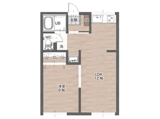 うさぎハイツ【1階】の間取り