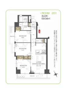 レクセル熊谷【2階】の間取り