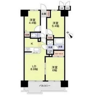 ロワールガーデン町田【4階】の間取り