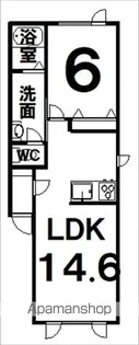 レジデンスやまと六号館(南棟)【2階】の間取り