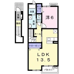 コーポみどりA【2階】の間取り