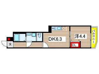 モンマール亥鼻I【2階】の間取り