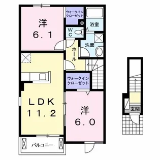 サン・メゾン B【2階】の間取り