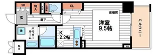 エスリード長堀タワー【7階】の間取り