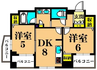 エルステージ大井仙台坂【6階】の間取り