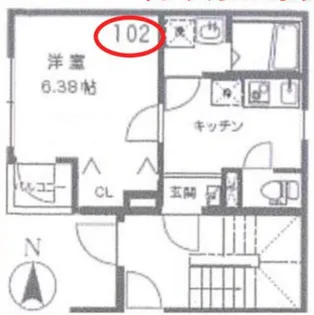 サニーコート竜泉【1階】の間取り