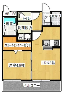 ウィステリア八幡【1階】の間取り
