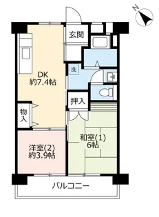 UR萩山【9階】の間取り