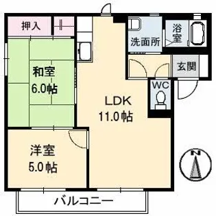ヴィンテージ A棟【2階】の間取り