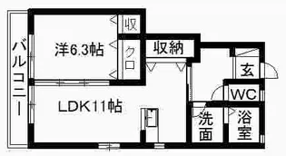 メゾン・ボヌールII【1階】の間取り