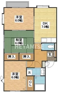 ファミーユ貝津【3階】の間取り