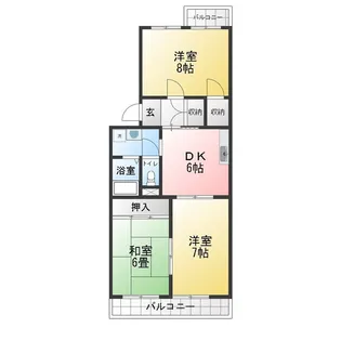 テラス台町【3階】の間取り