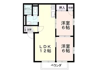 ハイツカミサトA棟【2階】の間取り