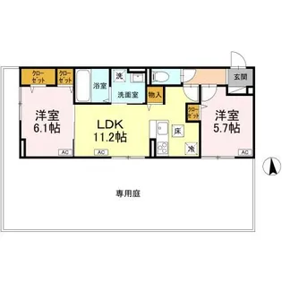 ティアラ【1階】の間取り