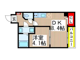 プラージュ東千葉【1階】の間取り
