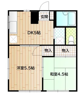 ブランドールK【1階】の間取り