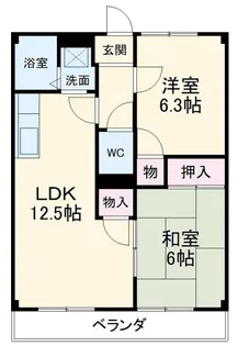 ライフ21レイク【2階】の間取り