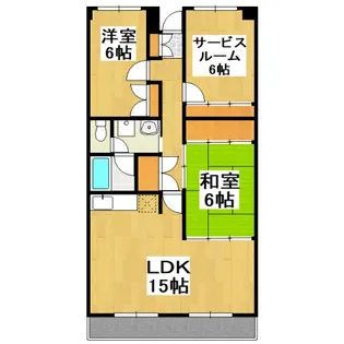 ファミール吉川【1階】の間取り