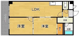 福徳ハイツ【2階】の間取り