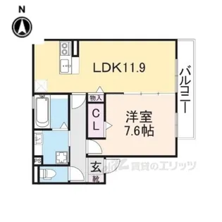 リガーレ大和1番館【1階】の間取り