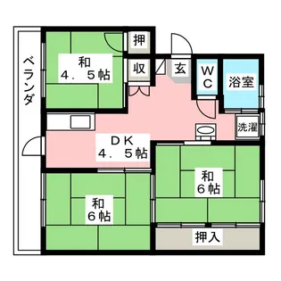 ジョイライフ後田【3階】の間取り