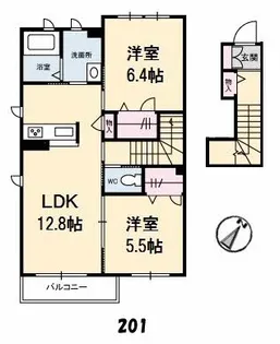 プルメリア【2階】の間取り