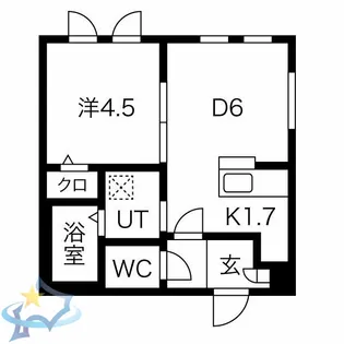 コローレS.W宮の沢【4階】の間取り