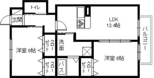 アロサール【1階】の間取り