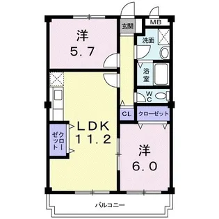 ニューマリッチモリムラ【4階】の間取り