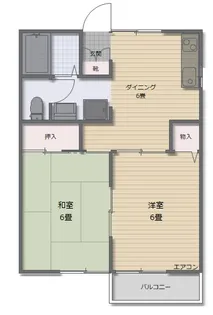 コーポサンシャイン【1階】の間取り