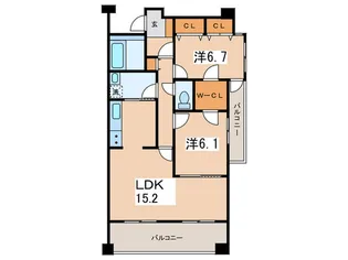 らくりーぶ21森野【3階】の間取り