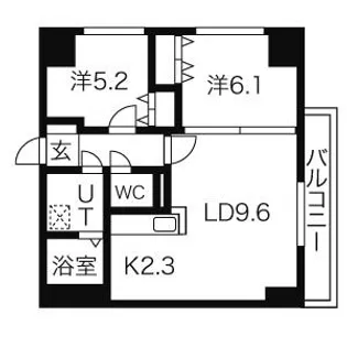 カサ・ビアンコ【9階】の間取り