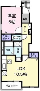 フロレスタ桜木【1階】の間取り