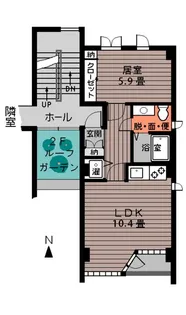 ベルデューレU【2階】の間取り