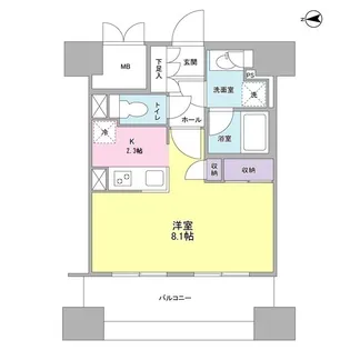 スタイリオ横浜反町【6階】の間取り