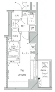 クレイシア亀戸【5階】の間取り