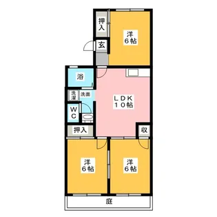 サンシャインサカエ A棟【1階】の間取り