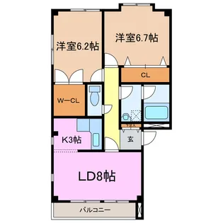 Town K III【1階】の間取り
