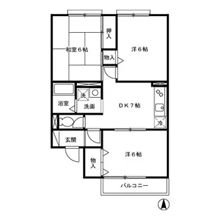 グリーングラス【2階】の間取り