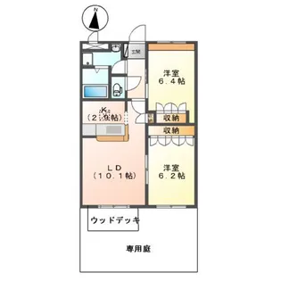 レジデンス壱番館【1階】の間取り