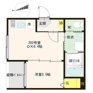 杜テラス仙台卸町【2階】の間取り